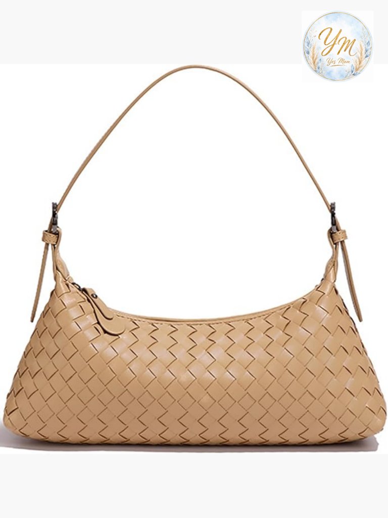 Woven Faux Leather Hobo Bag Crossbody Shoulder Tote Purse